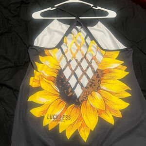 Luckless Outfitters Sunflower Top. NWOT